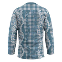 Hawaiian Ohia Lehua Lei Hockey Jersey Plaid Palaka Uliuli Omaomao Pattern - Polynesian Pride
