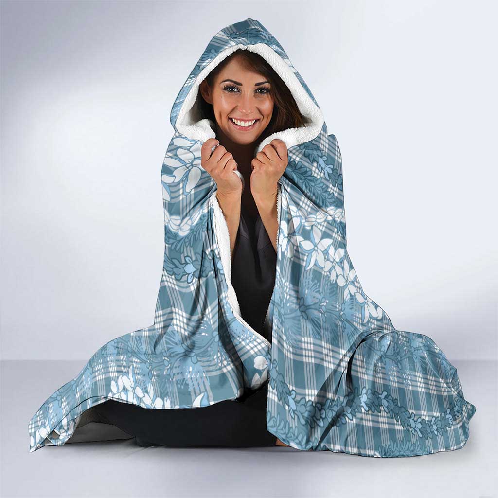 Hawaiian Ohia Lehua Lei Hooded Blanket Plaid Palaka Uliuli Omaomao Pattern LT9 - Polynesian Pride