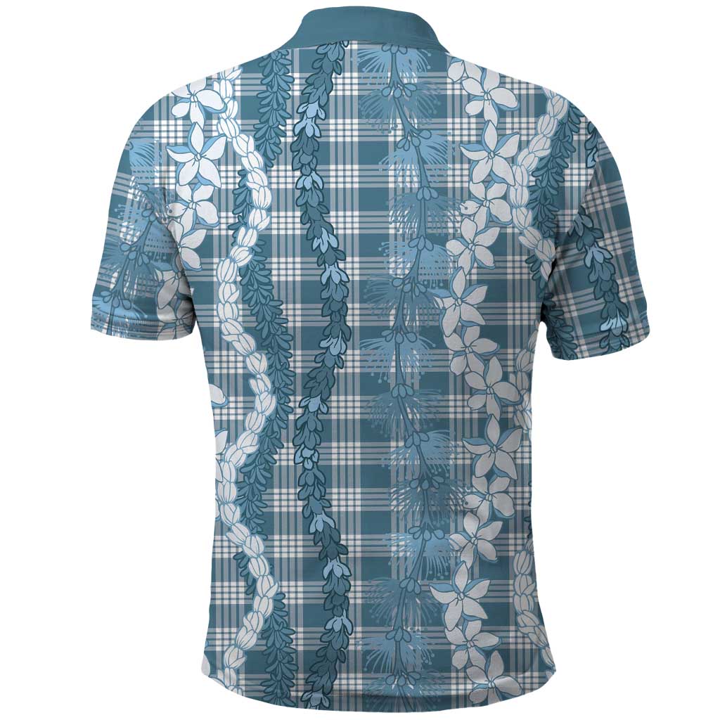 Hawaiian Ohia Lehua Lei Polo Shirt Plaid Palaka Uliuli Omaomao Pattern - Polynesian Pride