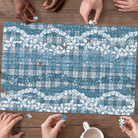 Hawaiian Ohia Lehua Lei Puzzle Plaid Palaka Uliuli Omaomao Pattern LT9 - Polynesian Pride