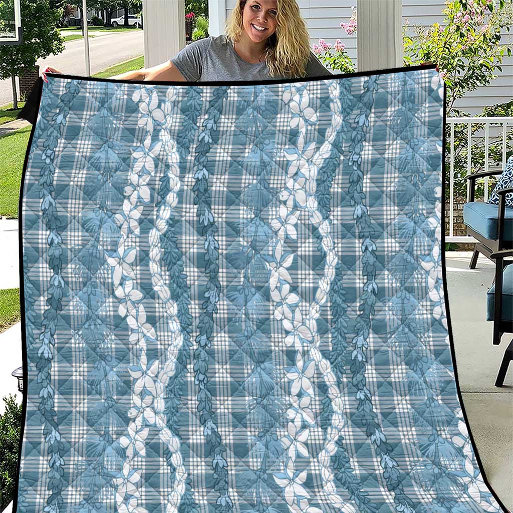 Hawaiian Ohia Lehua Lei Quilt Plaid Palaka Uliuli Omaomao Pattern - Polynesian Pride