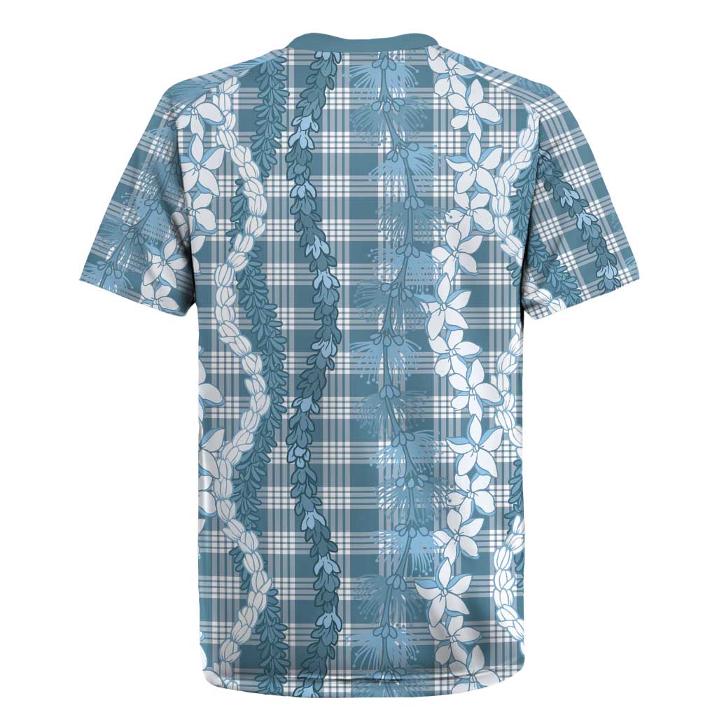 Hawaiian Ohia Lehua Lei Rugby Jersey Plaid Palaka Uliuli Omaomao Pattern - Polynesian Pride