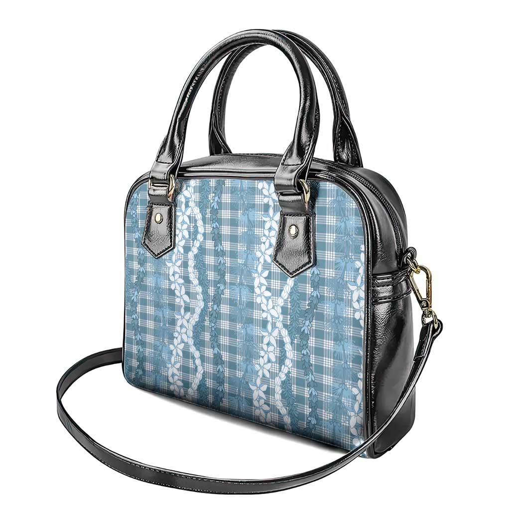 Hawaiian Ohia Lehua Lei Shoulder Handbag Plaid Palaka Uliuli Omaomao Pattern LT9 - Polynesian Pride