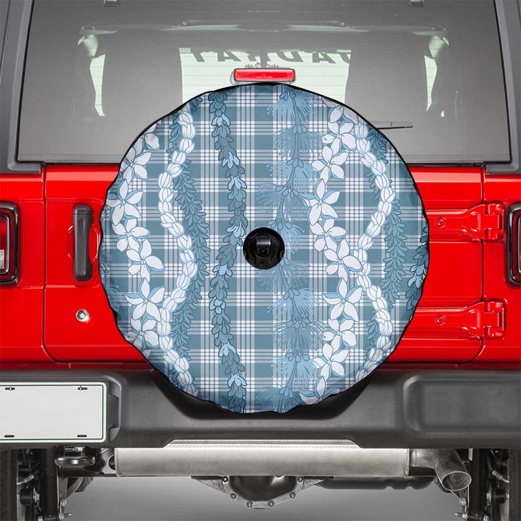 Hawaiian Ohia Lehua Lei Spare Tire Cover Plaid Palaka Uliuli Omaomao Pattern - Polynesian Pride