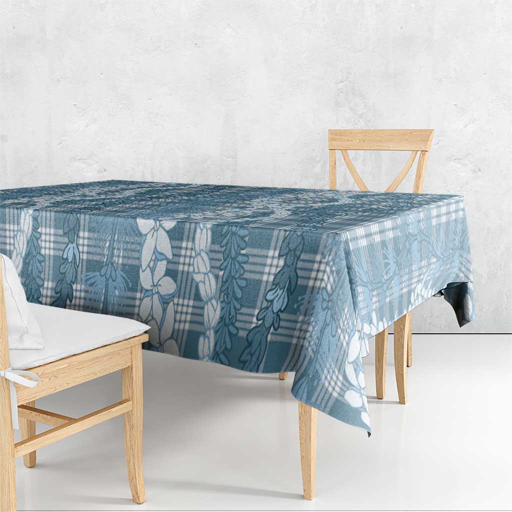Hawaiian Ohia Lehua Lei Tablecloth Plaid Palaka Uliuli Omaomao Pattern LT9 - Polynesian Pride