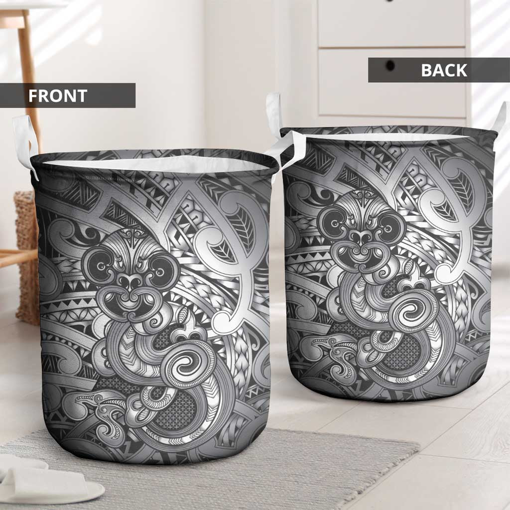 Aotearoa Maori Hei Tiki Laundry Basket Kiwikiwi Kowhaiwhai Puhoro Motif LT9 - Polynesian Pride