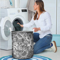 Aotearoa Maori Hei Tiki Laundry Basket Kiwikiwi Kowhaiwhai Puhoro Motif LT9 - Polynesian Pride
