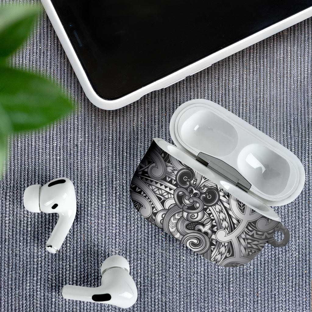 Aotearoa Maori Hei Tiki AirPods Case Kiwikiwi Kowhaiwhai Puhoro Motif LT9 - Polynesian Pride