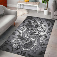 Aotearoa Maori Hei Tiki Area Rug Kiwikiwi Kowhaiwhai Puhoro Motif