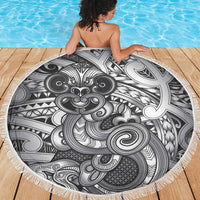 Aotearoa Maori Hei Tiki Beach Blanket Kiwikiwi Kowhaiwhai Puhoro Motif LT9 - Polynesian Pride