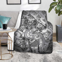 Aotearoa Maori Hei Tiki Blanket Kiwikiwi Kowhaiwhai Puhoro Motif LT9 - Polynesian Pride