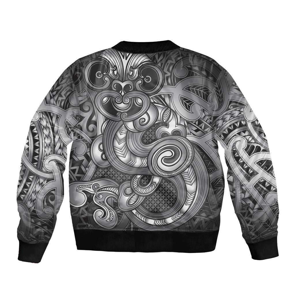 Aotearoa Maori Hei Tiki Bomber Jacket Kiwikiwi Kowhaiwhai Puhoro Motif LT9 - Polynesian Pride