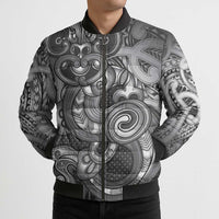 Aotearoa Maori Hei Tiki Bomber Puffer Jacket Kiwikiwi Kowhaiwhai Puhoro Motif