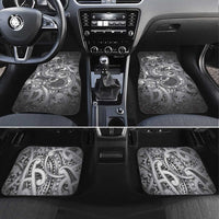 Aotearoa Maori Hei Tiki Car Mats Kiwikiwi Kowhaiwhai Puhoro Motif LT9 Set 4pcs Grey - Polynesian Pride