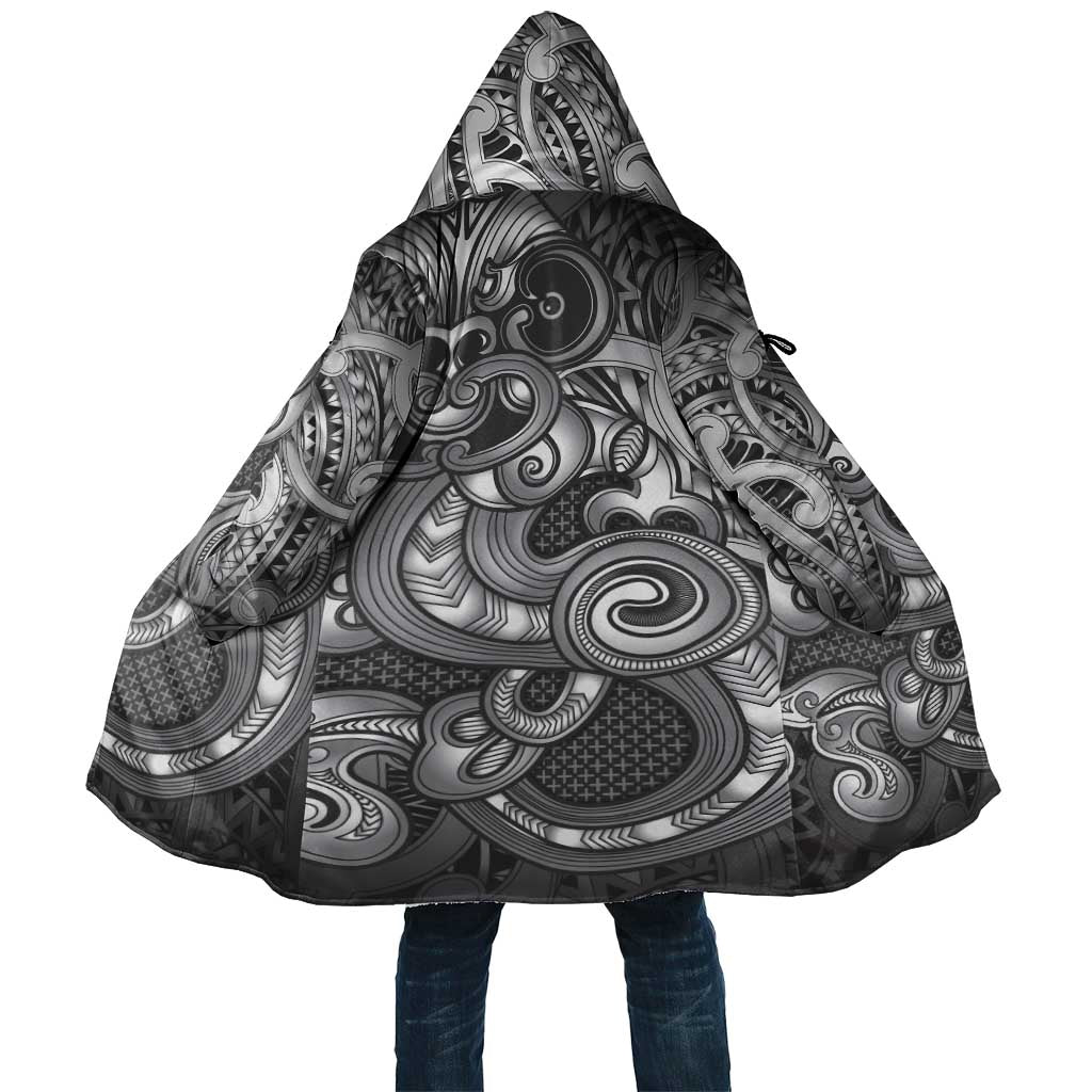 Aotearoa Maori Hei Tiki Cloak Kiwikiwi Kowhaiwhai Puhoro Motif LT9 Unisex Grey - Polynesian Pride