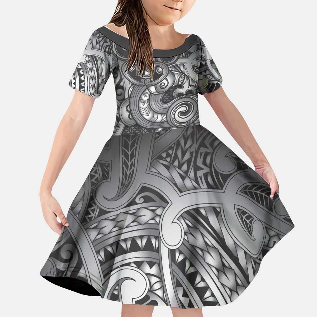 Aotearoa Maori Hei Tiki Family Matching Summer Maxi Dress and Hawaiian Shirt Kiwikiwi Kowhaiwhai Puhoro Motif