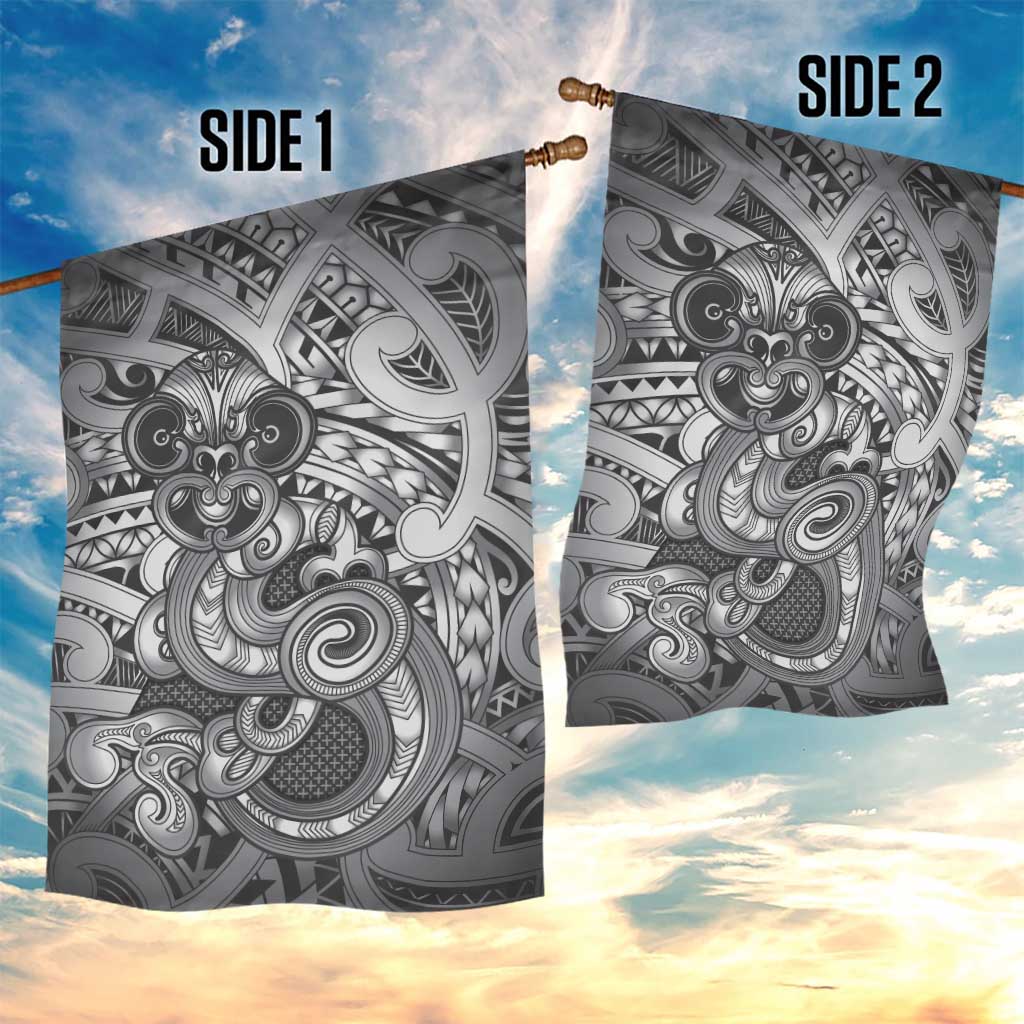 Aotearoa Maori Hei Tiki Garden Flag Kiwikiwi Kowhaiwhai Puhoro Motif LT9 - Polynesian Pride