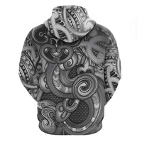 Aotearoa Maori Hei Tiki Hoodie Kiwikiwi Kowhaiwhai Puhoro Motif LT9 - Polynesian Pride