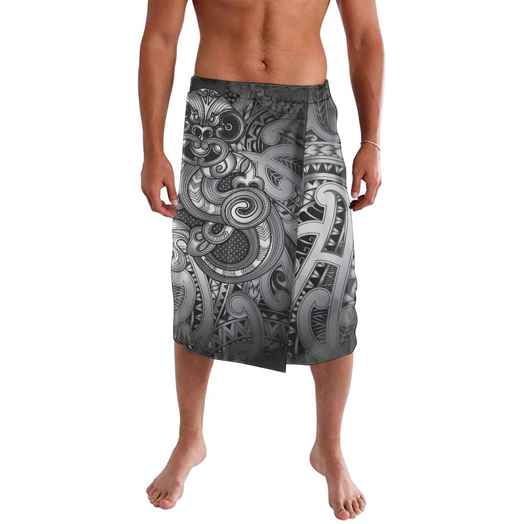 Aotearoa Maori Hei Tiki Lavalava Kiwikiwi Kowhaiwhai Puhoro Motif LT9 Grey - Polynesian Pride