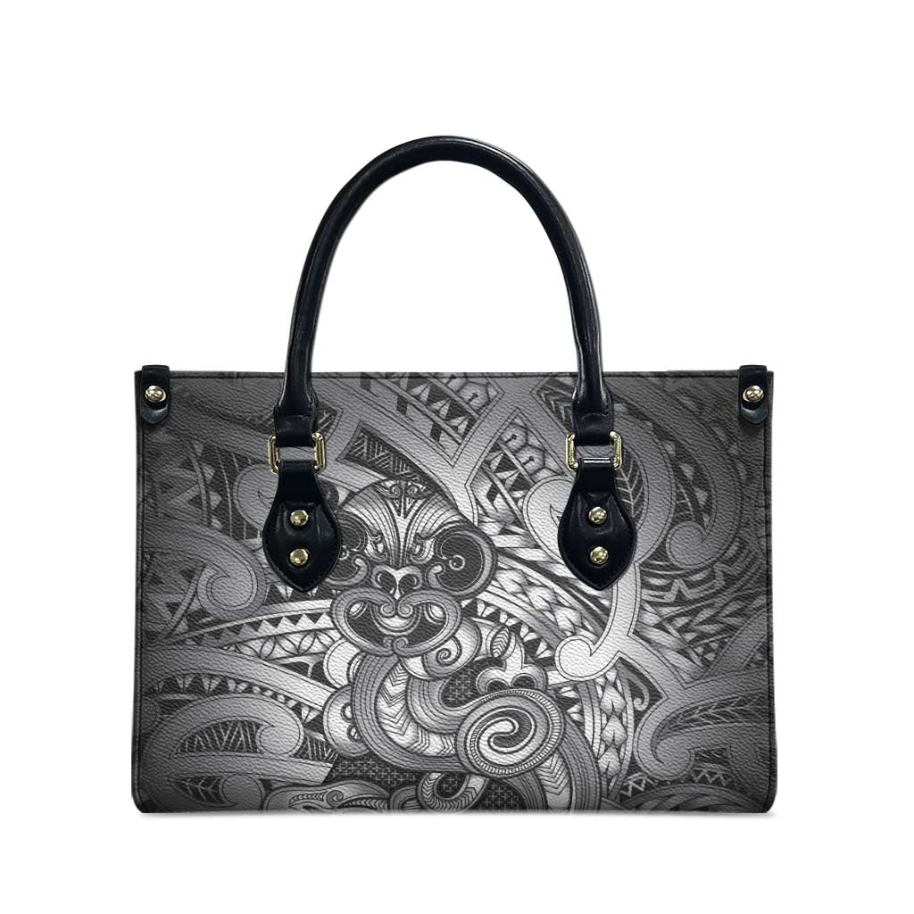 Aotearoa Maori Hei Tiki Leather Bag Kiwikiwi Kowhaiwhai Puhoro Motif LT9 - Polynesian Pride