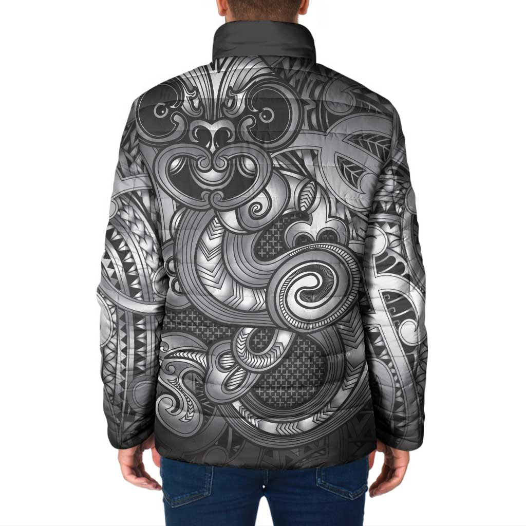 Aotearoa Maori Hei Tiki Padded Jacket Kiwikiwi Kowhaiwhai Puhoro Motif LT9 - Polynesian Pride