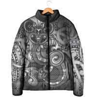 Aotearoa Maori Hei Tiki Padded Jacket Kiwikiwi Kowhaiwhai Puhoro Motif LT9 - Polynesian Pride