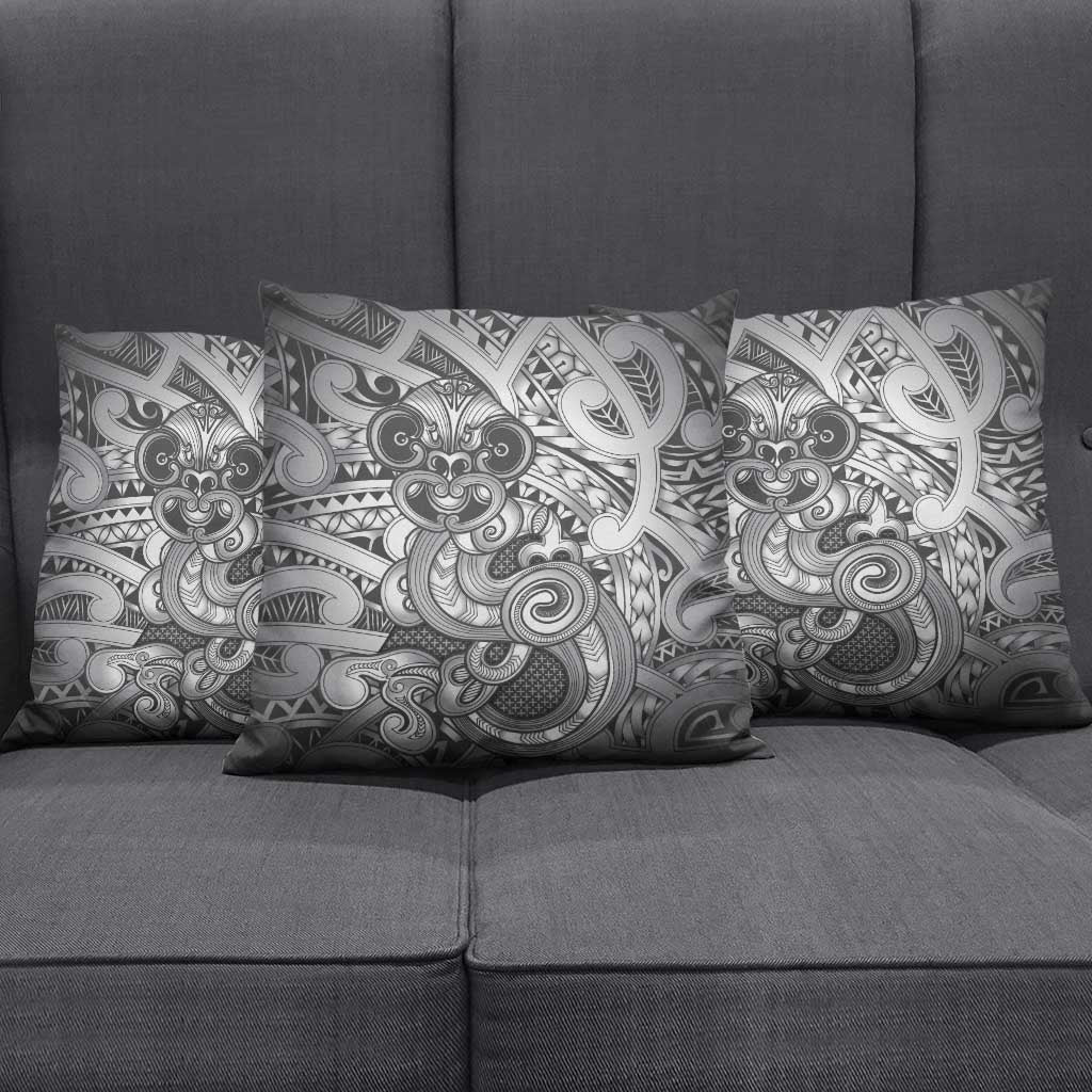Aotearoa Maori Hei Tiki Pillow Cover Kiwikiwi Kowhaiwhai Puhoro Motif LT9 - Polynesian Pride