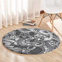Aotearoa Maori Hei Tiki Round Carpet Kiwikiwi Kowhaiwhai Puhoro Motif LT9 - Polynesian Pride