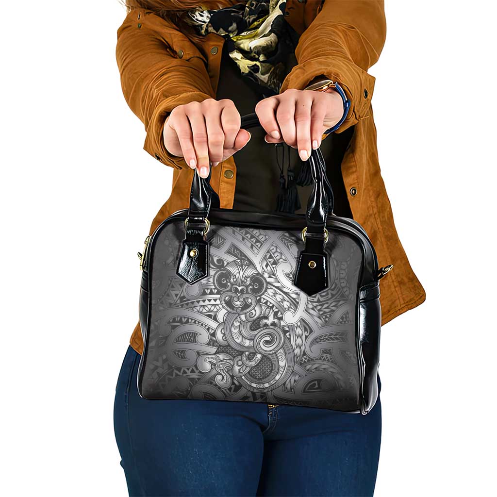 Aotearoa Maori Hei Tiki Shoulder Handbag Kiwikiwi Kowhaiwhai Puhoro Motif