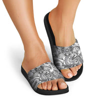 Aotearoa Maori Hei Tiki Slide Sandals Kiwikiwi Kowhaiwhai Puhoro Motif LT9 - Polynesian Pride