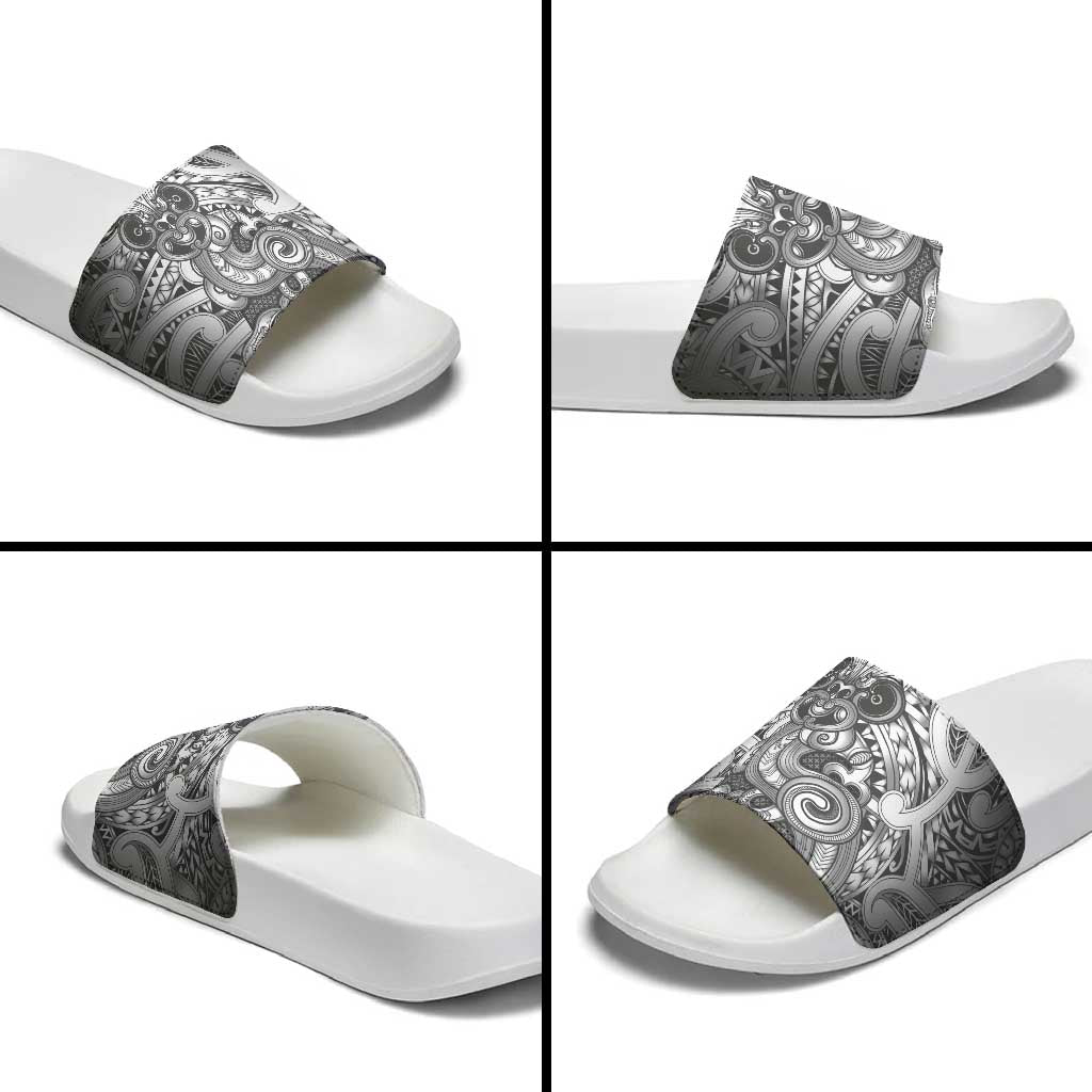 Aotearoa Maori Hei Tiki Slide Sandals Kiwikiwi Kowhaiwhai Puhoro Motif LT9 - Polynesian Pride