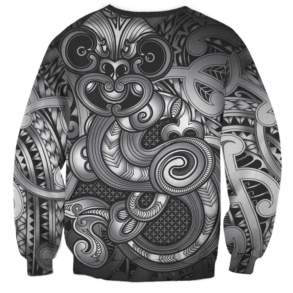 Aotearoa Maori Hei Tiki Sweatshirt Kiwikiwi Kowhaiwhai Puhoro Motif LT9 - Polynesian Pride