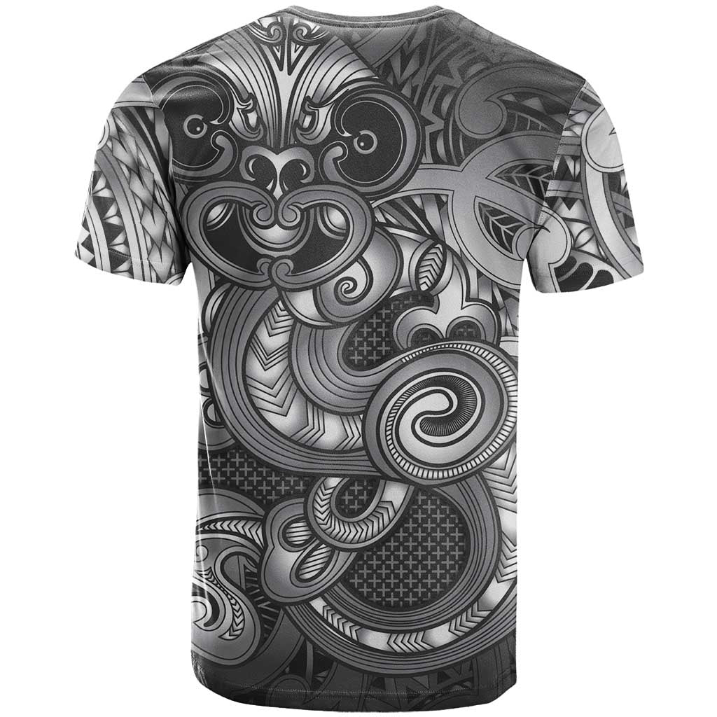 Aotearoa Maori Hei Tiki T Shirt Kiwikiwi Kowhaiwhai Puhoro Motif LT9 - Polynesian Pride