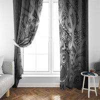 Aotearoa Maori Hei Tiki Window Curtain Kiwikiwi Kowhaiwhai Puhoro Motif LT9 - Polynesian Pride