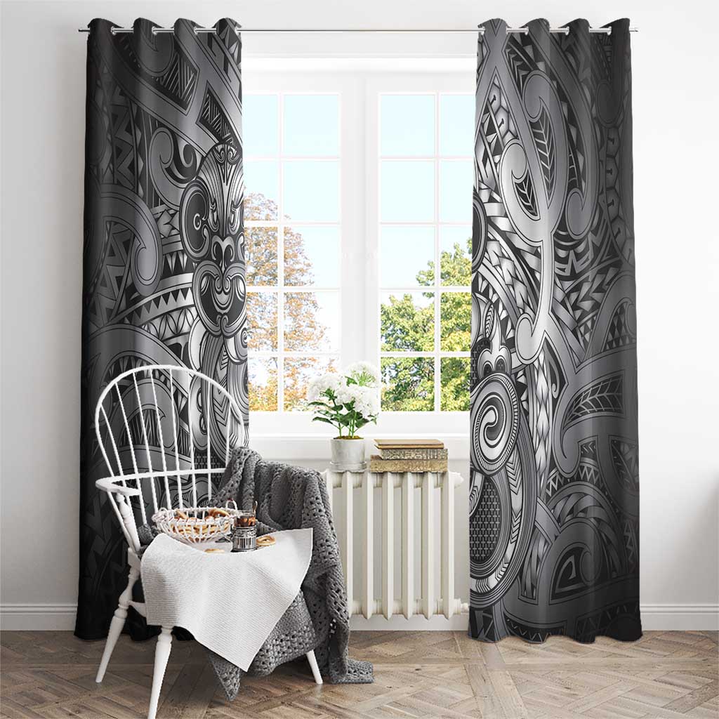 Aotearoa Maori Hei Tiki Window Curtain Kiwikiwi Kowhaiwhai Puhoro Motif LT9 - Polynesian Pride