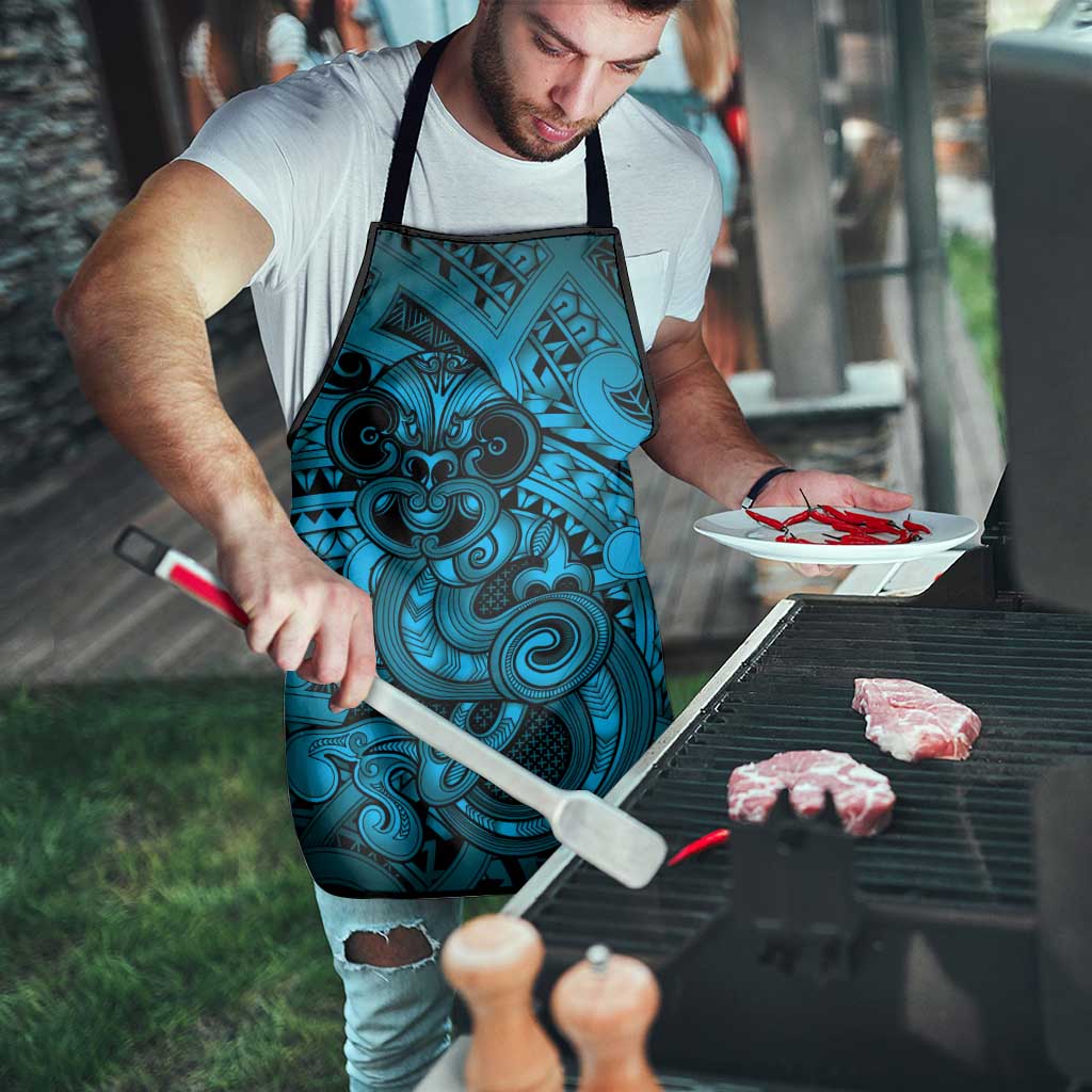 Aotearoa Maori Hei Tiki Apron Kikorangi Kowhaiwhai Puhoro Motif LT9 - Polynesian Pride