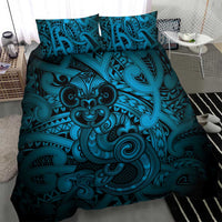 Aotearoa Maori Hei Tiki Bedding Set Kikorangi Kowhaiwhai Puhoro Motif LT9 - Polynesian Pride