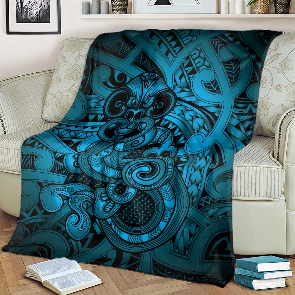 Aotearoa Maori Hei Tiki Blanket Kikorangi Kowhaiwhai Puhoro Motif LT9 - Polynesian Pride