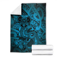 Aotearoa Maori Hei Tiki Blanket Kikorangi Kowhaiwhai Puhoro Motif LT9 - Polynesian Pride
