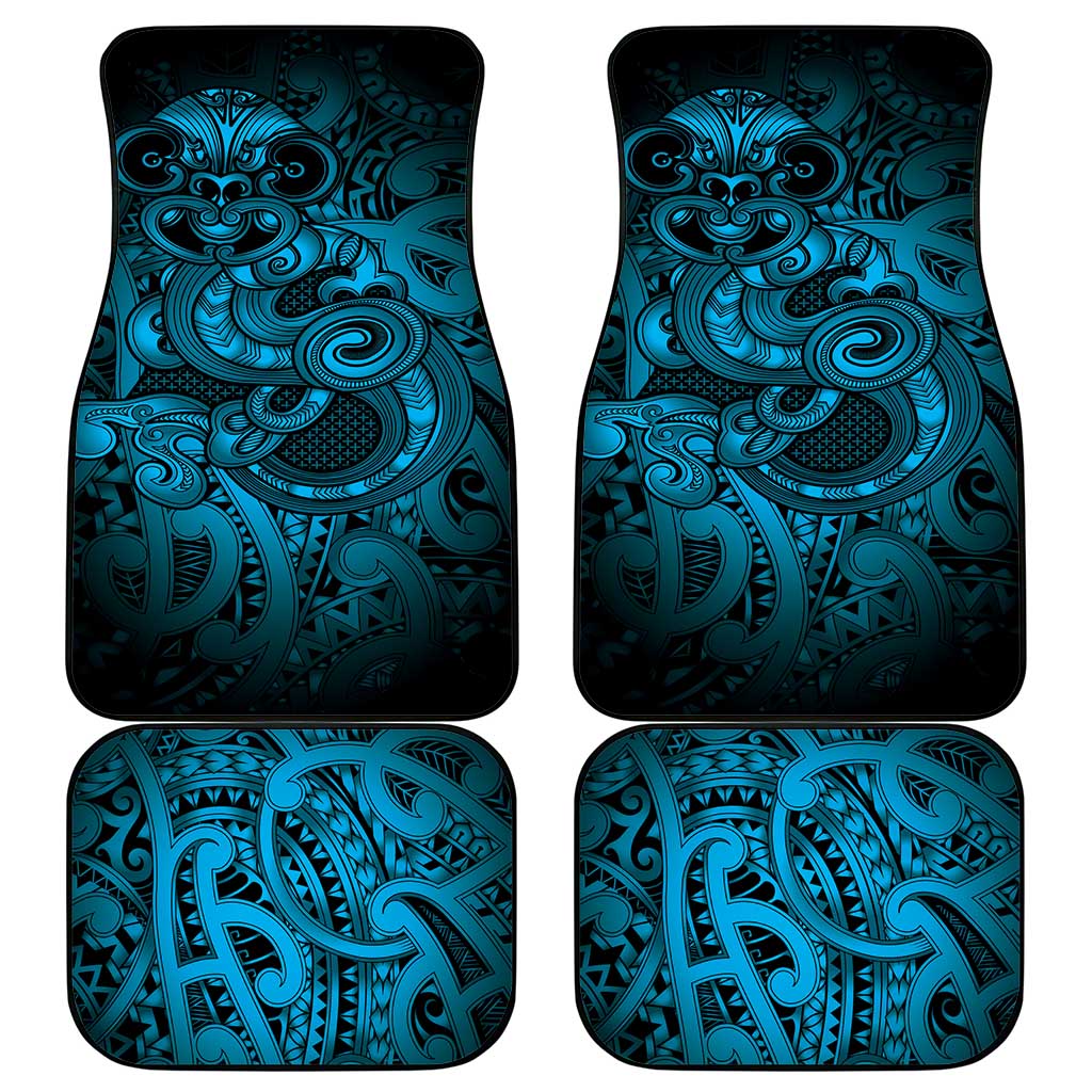 Aotearoa Maori Hei Tiki Car Mats Kikorangi Kowhaiwhai Puhoro Motif LT9 - Polynesian Pride