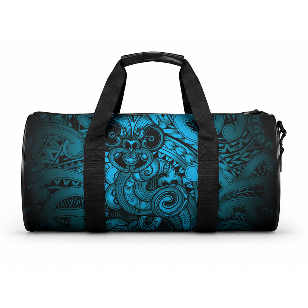 Aotearoa Maori Hei Tiki Duffle Bag Kikorangi Kowhaiwhai Puhoro Motif LT9 One size Blue - Polynesian Pride