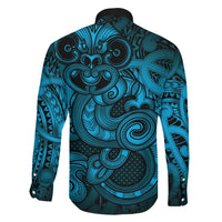 Aotearoa Maori Hei Tiki Family Matching Short Sleeve Bodycon Dress and Hawaiian Shirt Kikorangi Kowhaiwhai Puhoro Motif