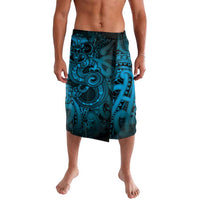 Aotearoa Maori Hei Tiki Lavalava Kikorangi Kowhaiwhai Puhoro Motif LT9 Blue - Polynesian Pride