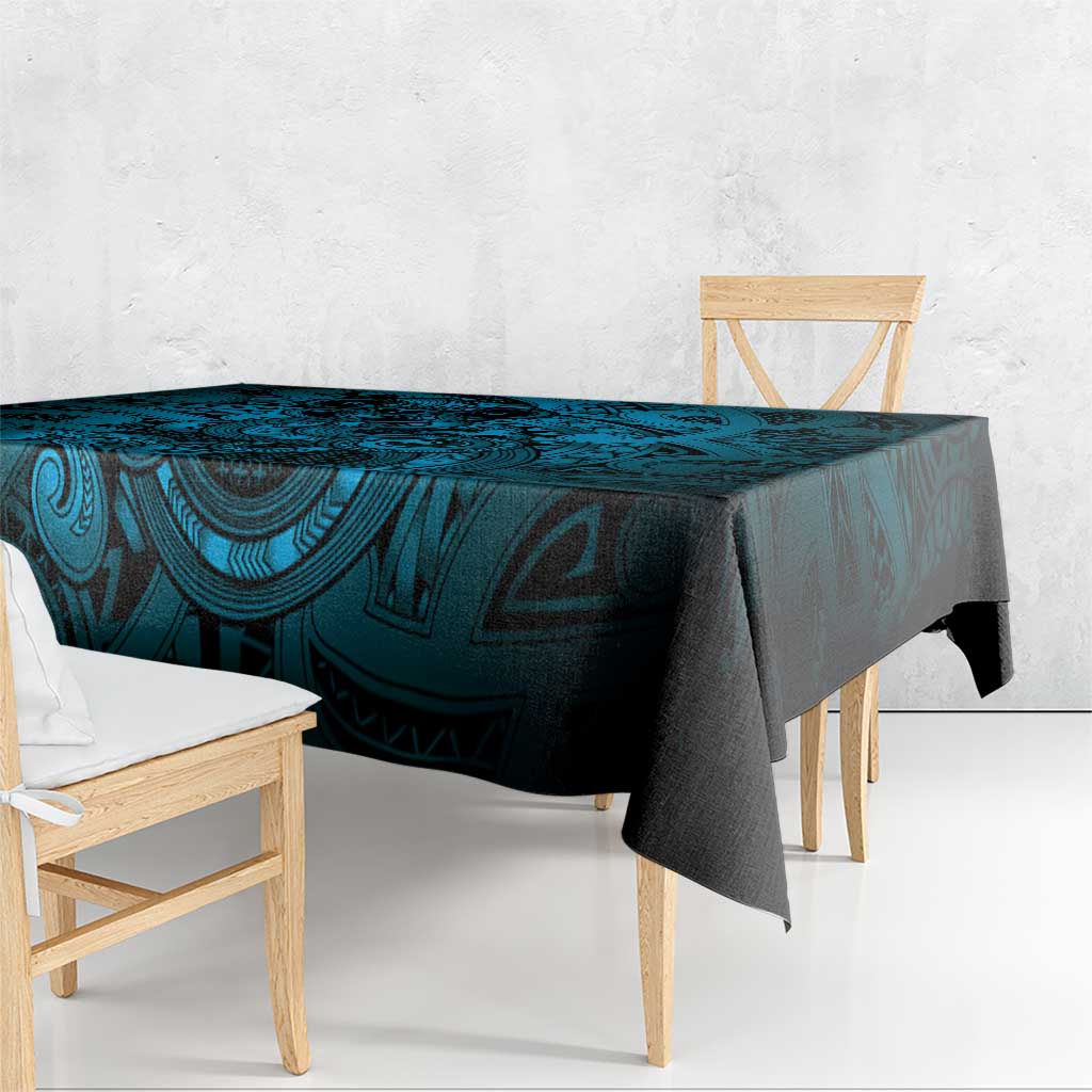 Aotearoa Maori Hei Tiki Tablecloth Kikorangi Kowhaiwhai Puhoro Motif LT9 - Polynesian Pride
