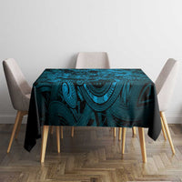 Aotearoa Maori Hei Tiki Tablecloth Kikorangi Kowhaiwhai Puhoro Motif LT9 - Polynesian Pride