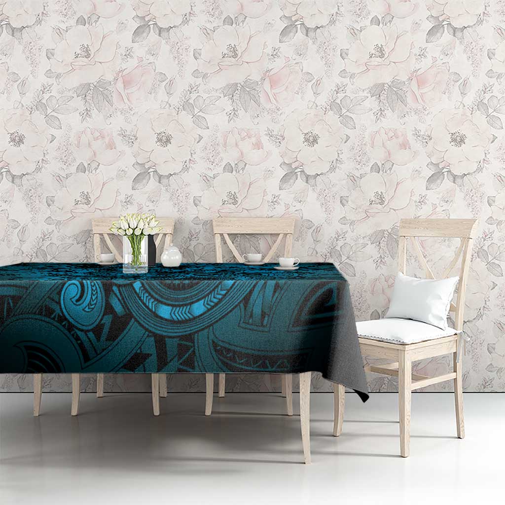 Aotearoa Maori Hei Tiki Tablecloth Kikorangi Kowhaiwhai Puhoro Motif LT9 - Polynesian Pride