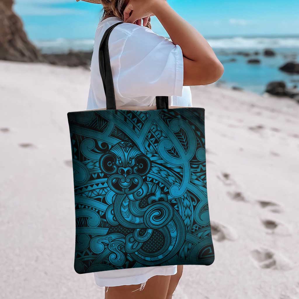 Aotearoa Maori Hei Tiki Tote Bag Kikorangi Kowhaiwhai Puhoro Motif LT9 - Polynesian Pride