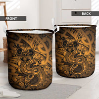 Aotearoa Maori Hei Tiki Laundry Basket Koura Kowhaiwhai Puhoro Motif LT9 - Polynesian Pride