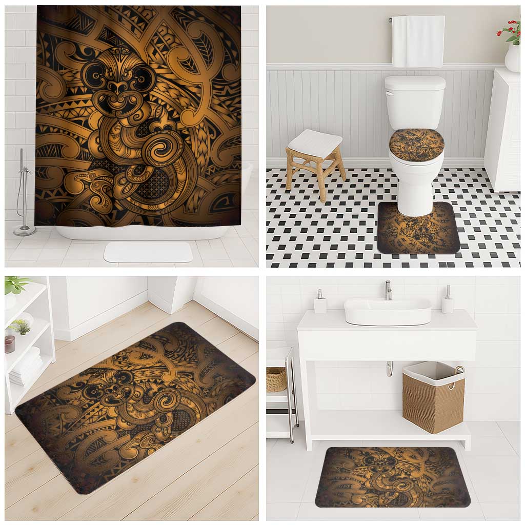 Aotearoa Maori Hei Tiki Bathroom Set Koura Kowhaiwhai Puhoro Motif LT9 - Polynesian Pride