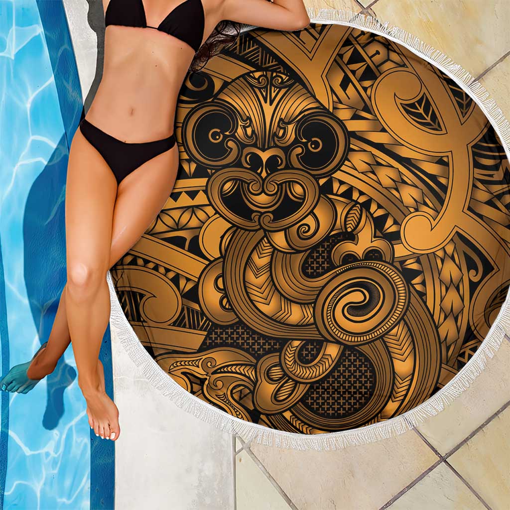 Aotearoa Maori Hei Tiki Beach Blanket Koura Kowhaiwhai Puhoro Motif LT9 - Polynesian Pride